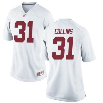 Women's Alabama Crimson Tide #31 Michael Collins White Replica NCAA College Football Jersey 2403WZXW0